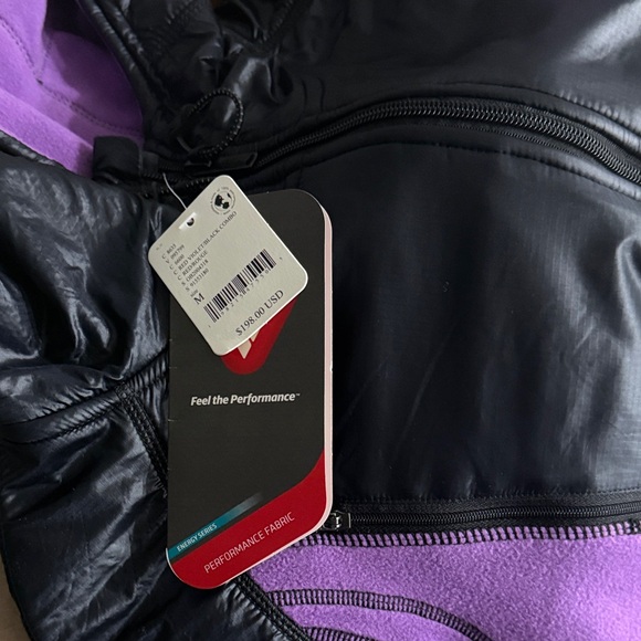 Free People Movement Women’s Purple and Black fleece/tech Jacket size Medium - Picture 5 of 8